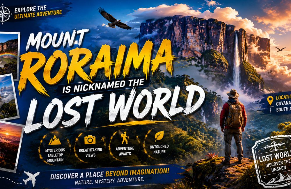 Mount Roraima is nicknamed the Lost World