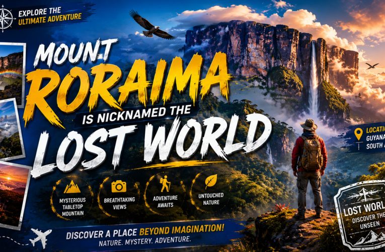 Mount Roraima is nicknamed the Lost World