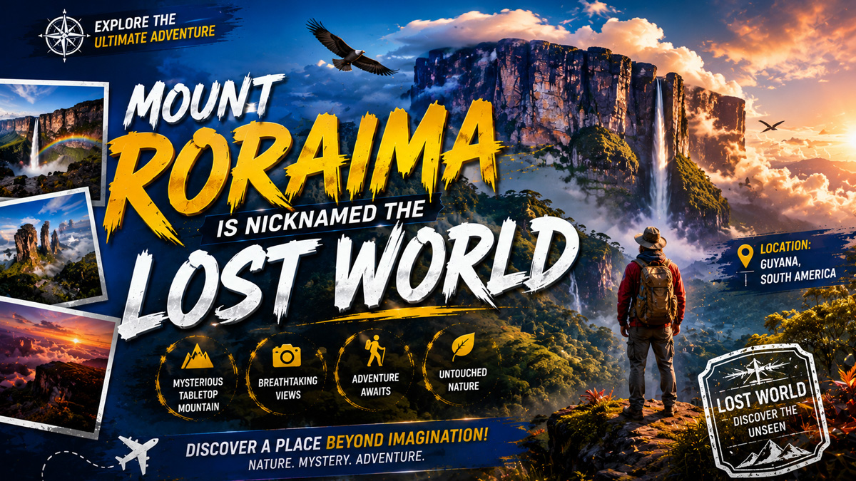 Mount Roraima is nicknamed the Lost World